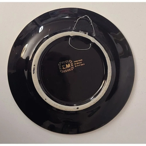 Small Decorative Collectible Handmade Greece 24K Gold Black Greek Gods, 6" - Picture 5 of 5